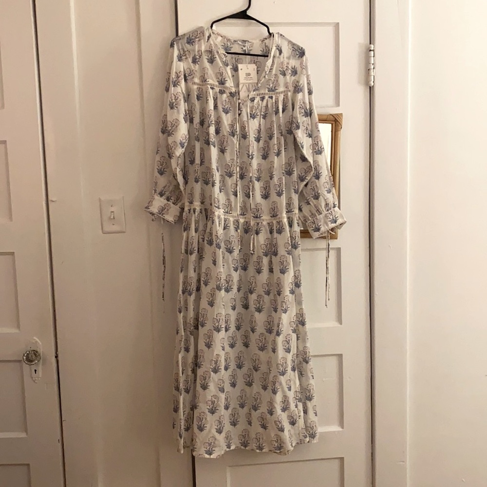Small - Long Floral Patterned Dress - Zara